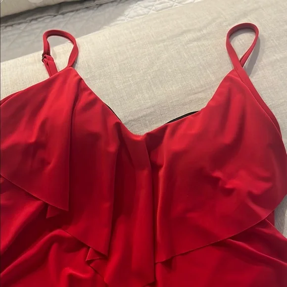 Magicsuit Vibrant‎ Red Layered Bikini Top - Picture 2 of 5